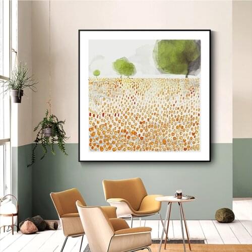 Modern Abstract Style Square Landscape Painting Art Oil Painting Print Canvas Poster Print Bedroom Home Decoration Painting