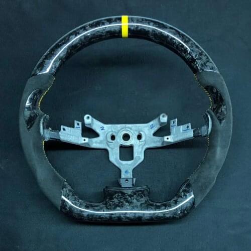 Supercar Cuatomized Real Carbon Fiber Sports Steering Wheel Alcantara Leather compatible for Chevrolet Corvette 2014-2019