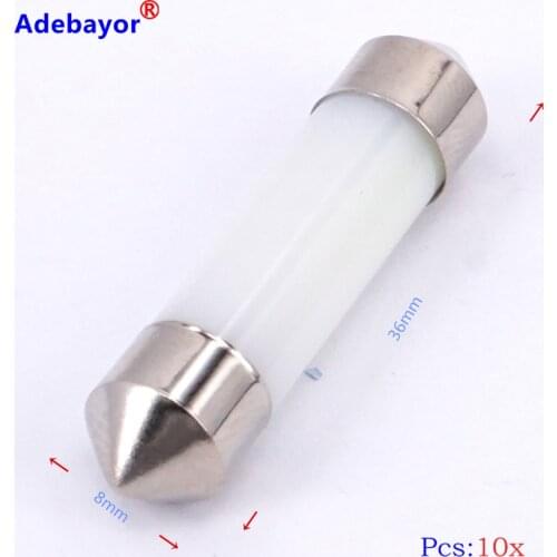 20x Smoke Design COB Led Chips C5W 31mm 36mm 39mm 41mm Car Interior Glass Lens Festoon Dome Reading 12V DC White Bulbs Adebayor