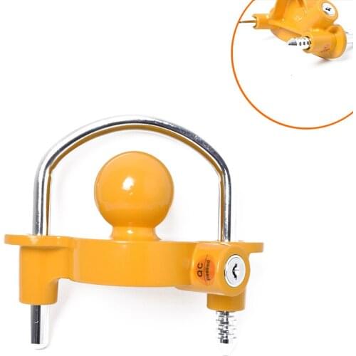 Universal Boat Motorcycle Caravan Trailer Ball Coupler Lock Heavy Duty Hitch Lock Motor Anti-Theft Lock Height Adjustable
