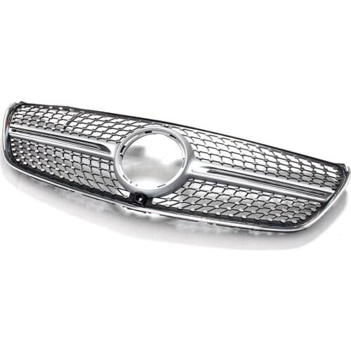 V250 Car Front Bumper Radiator Diamond Grille Racing Grill With Camera For Mercedes For Benz V class W447 V250 V260 2015-2020