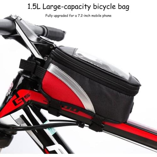 Bicycle Bag Bike Frame Front Top Tube Bags Waterproof Cycling Touch Phone Screen Case For Mobile Phone MTB Moutain Road Bike Bag
