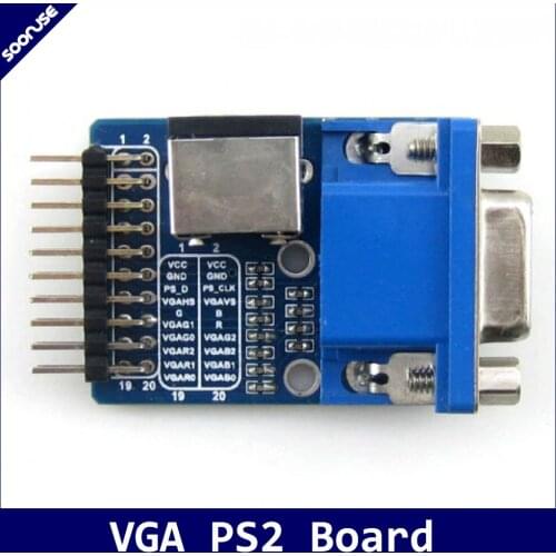 VGA PS2 Board Accessory Test Module with VGA + PS2 + Control Connector Interfaces for Testing VGA PS2 Interface