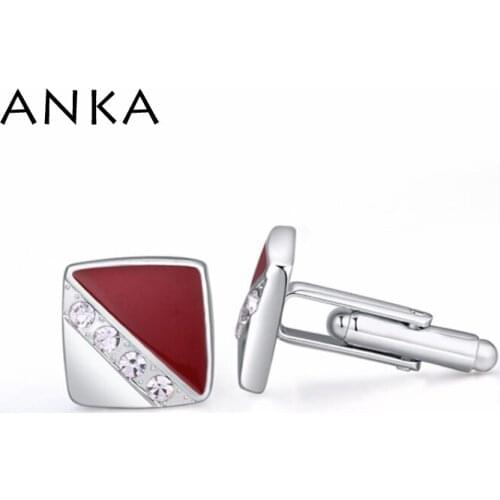 Jewelry Real Tie Clip Crystal Cufflinks High Quality Three Color Square Jewelry Wholesale 2020 #113481