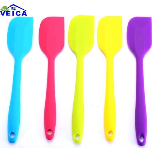 1pcs 27cm Kitchen Silicone Cream Butter Cake Spatula Batter Scraper Brush Butter Mixer Cake Brushes Baking Tool Kitchenware
