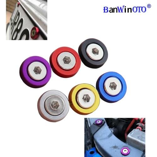 10pcs/set JDM Style Washer Nut License Plate Bolts Fender Flare Stickers M6x20 Universal Auto Car Styling Tuning Modification