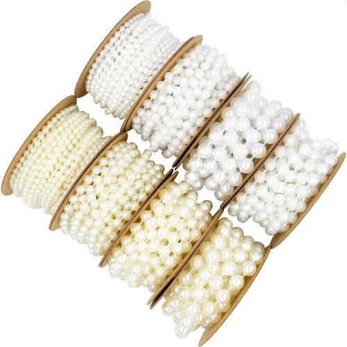 2/3/5/10Meters 4-10mm Arrival Pearl Beads Craft DIY Rope Craft Vintage For Home Wedding Party Decor For Jewelry Making