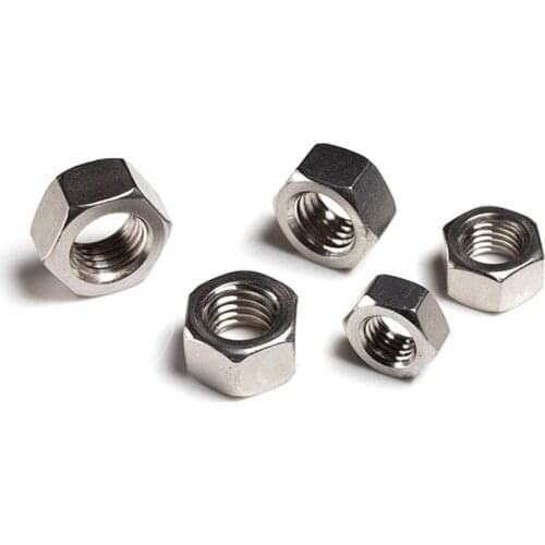 20pcs 30pcs 100pcs DIN934 m1.2 m1.6 m1.6 m2 m2.5 m3 m4 m5 m6 m8 m10 Carbon Steel Hex Hexagon Nut Bolt