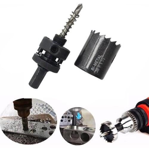 38-114mm Fire Pipe Hole Opener Three-way Drilling Tool for Gypsum Board Wood Plastic