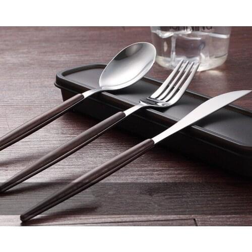 4pcs/set Dinnerware Set 304 Stainless Steel Western Cutlery Set Kitchen Food Tableware Sliver Dinner Flatware Set PK 001