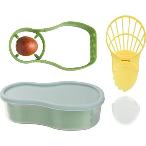 5pcs Seed Extractor Avocado Tool Set Avocado Cut Avocado Horn Slicer Knife Fresh Box Holder Storage Fruit Salad Kitchen Gadget