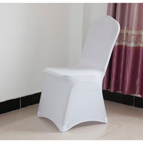 50Pcs White Spandex/Lyra Chair Cover Sashes For Wedding&Party&Hotel&Banquet&Home Decoration