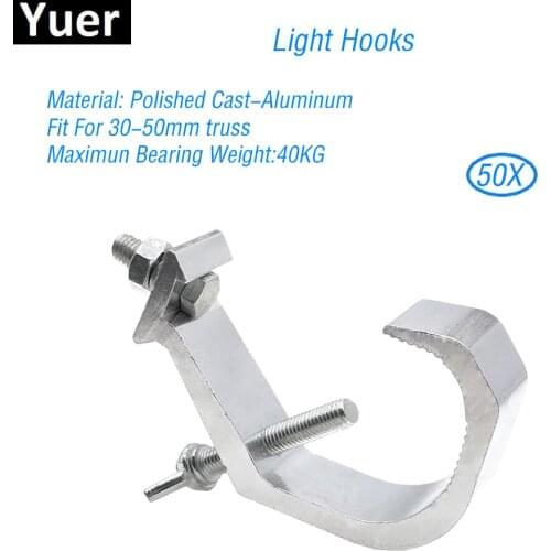 50Pcs/Lot Aluminum Stage Light Hooks Load Bearing 40kg LED Disco Light PAR Moving Head Sound Party light hook Effect Clamp Truss