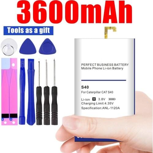 3600mah for CAT S40 battery 458002-S40 with repair tool screwdriver sticker