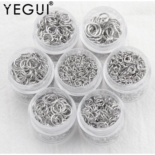 YEGUI M866,jewelry accessories,jump ring,rhodium plated,nickel free,diy accessories,charms,hand made,jewelry making,20g/pack