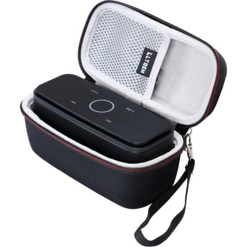 LTGEM Case for DOSS Touch Wireless Bluetooth V4.0 Portable Speaker with HD Sound and Bass-Fits Cable-Black