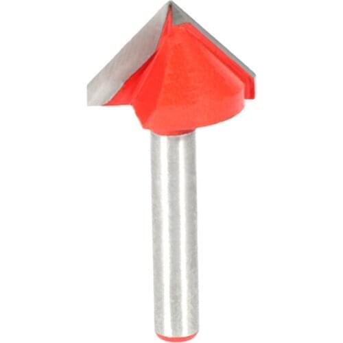 CNC Engraving V Groove Bit 3D Bits Router Carving Cutter Tool 90 Degree 6mmx22mm