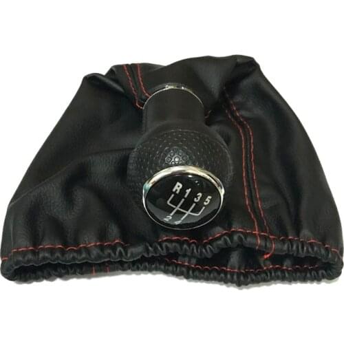 For Seat Leon 2000 2001 2002 Toledo 1999 2000 2001 5 Speed 12mm Gear Lever Stick Car Shift Knob With Leather Car Styling