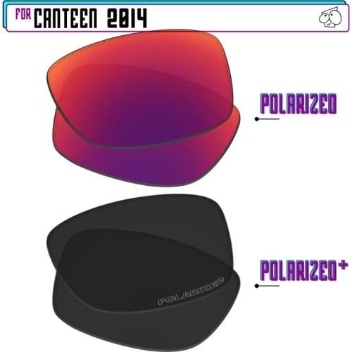 EZReplace Polarized Replacement Lenses for - Oakley Canteen 2014 Sunglasses - BlackPPlus-MidnightP