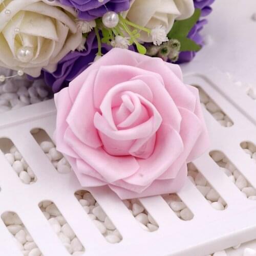Hot sale 30 PCS pretty 6cm Handmade PE Foam Artificial Rose Flowers Head DIY For Wedding Home Festival Decorations Foam Flower