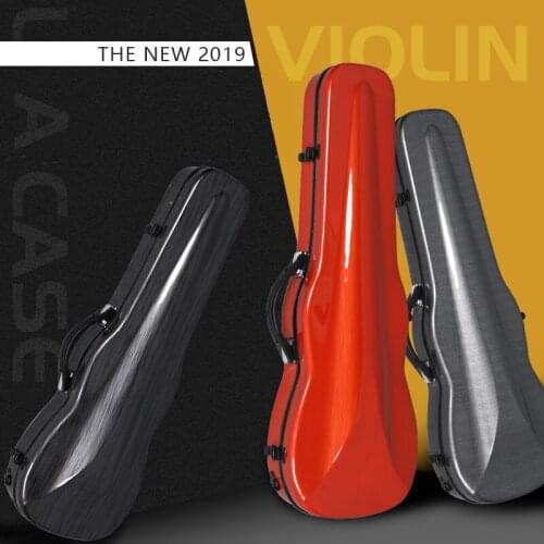 Nice big red 4/4 Violin Case high quality FRP carbon fider Full Size Violin compressive waterproof and abrasion resistant