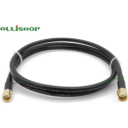 RP-SMA Male to SMA Male Plug RF Pigtail Cable RG58 Coaxial RF Pigtail Wireless Wifi Antenna Cable Signal Low Loss