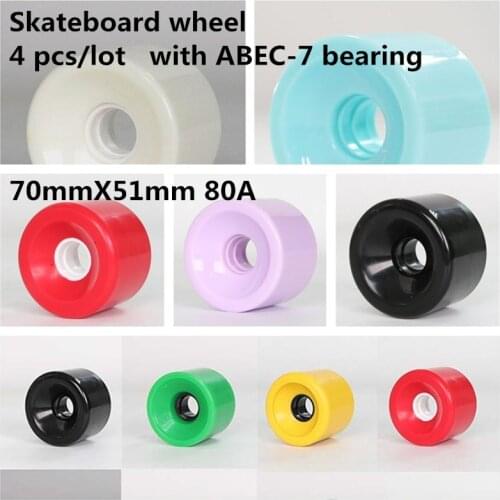 Longboard Wheel 70mmx51mm 80A Skateboard Rodas for Long Board Skate Board Road Cruiser with ABEC-7 bearing