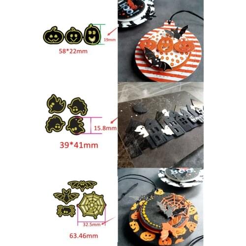 Halloween Spider Web Bat Pumpkin Ghost Metal Steel Cutting Dies For DIY Scrapbooking Paper Cards Embossing Dies 2019