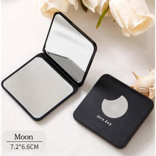 Mini Square Makeup Mirror Portable Double-sided Cosmetic Mirror Folding Pocket Compact Mirror Travel Accessories Christmas Gift