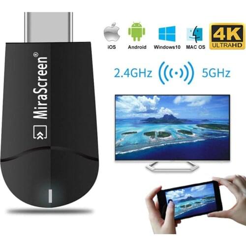 Mirascreen K6-5Ghz TV Dongle Dual Band 2.4 /5 G HD WiFi Miracast DLNA Airplay TV Vara 4 K HD EZCast Wi-fi Dongle