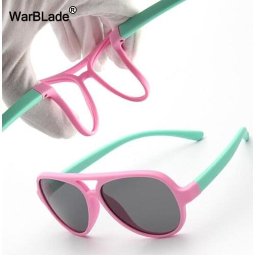WarBLad Fashion Kids Polarized Sunglasses Childre Baby Flexible Eyewear Security Frame Goggles Sun Glasses UV400 For Boy Girl