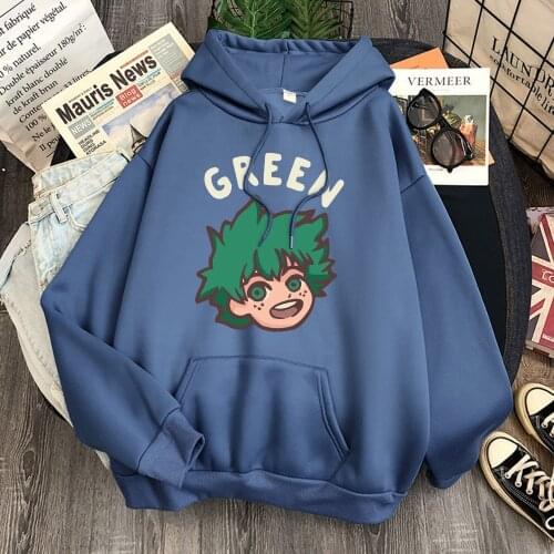 My Hero Academia Cute Printed Woman Hoody Harajuku Casual Hooded Spring 2021 New Lace-up Hoodie Hip Hop Fleece Women Hoodies