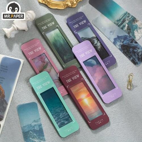 Mr.paper 6 Design World Romantic Series Material Paper Crapbook Planner Decoration Stationery Stickers