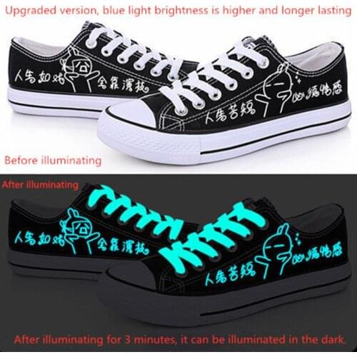 Men and women fluorescent shoes summer and autumn luminous canvas student shoes men and women casual shoes