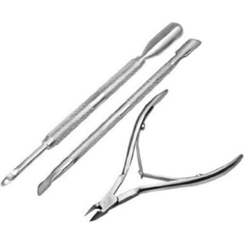 Manicure Tool Set Nail File Cuticle Nipper Tool Spoon Pusher Remover Cutter Clipper Trimmer Scissors Nail Art Exfoliating Tools