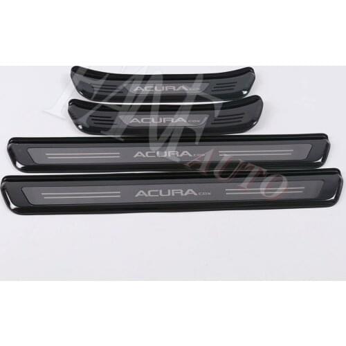 Stainless Steel Inner Outer Door Sill Scuff Plate Guard Sills Protector Trim For Acura CDX 2016-2020