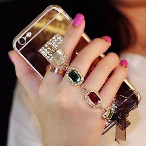 Luxury Diamond Crystal Bracelet Soft TPU Rubber Plating Cover Case for iPhone11 12 pro max X XS MAX XR 5s 6 6S 7plus 8plus Capa