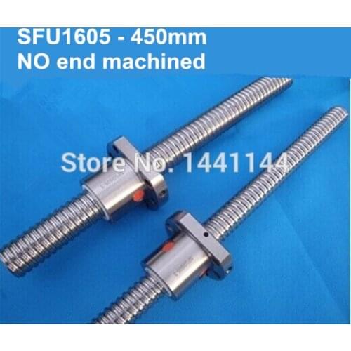 SFU1605- 450mm Ballscrew with ball screw nut for CNC part without end machined
