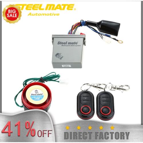 Original Steelmate 986E 1 Way Motorcycle Alarm Moto Remote Engine Start Alarm Moto Protection with Mini Transmitter for BULTACO