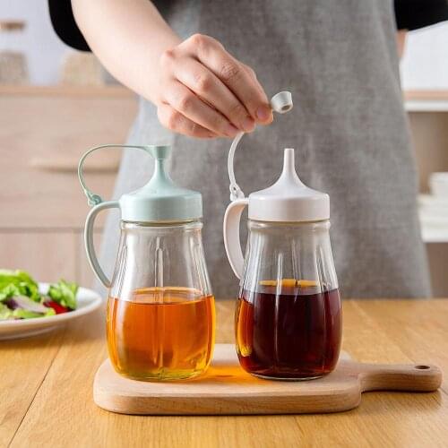 Glass Oil Bottle Leak-Proof Household Oil Soy Sauce Bottle Kitchen Supplies Vinegar Pot Small Oil Tank