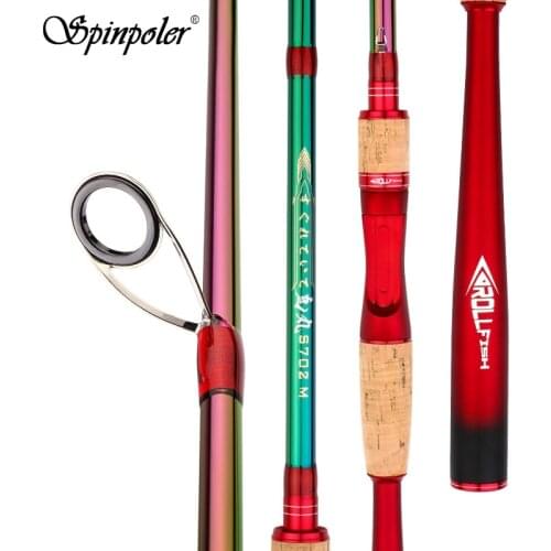 Super Sensitive 7 Feet 8 Feet, M - Power, Fast Action Carbon Integrated Handle Fishing Rod Light-weight Spinning Baitcasting Rod