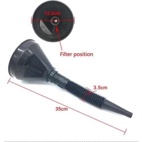 Universal Oiler Filter Funnel Car Truck Motorcycle Filled Plastic Vehicle With Spout Pipe Pour Diesel Gasoline Car Repair Tool