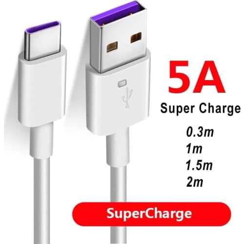 5A USB C Cable For Xiaomi Poco M3 X3 NFC Note 11 10 T Lite Pro Redmi Note 9T 9S 8T 9 8 7 Pro 8A USB Charger Flash Charge Cable