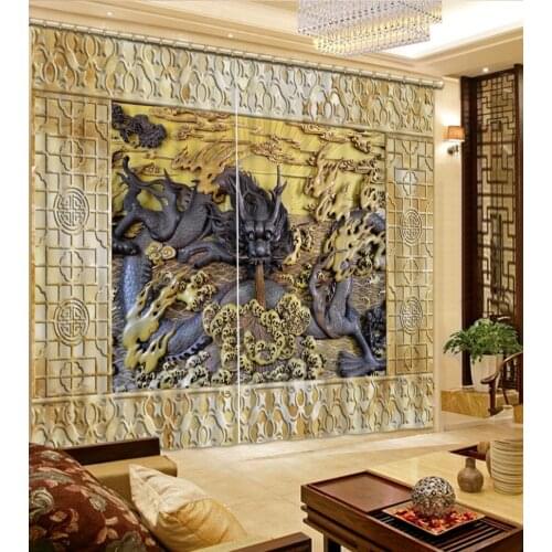 High quality custom 3d curtain fabric 3d Curtains Blackout for Living Room Kids Bedroom Fabric relief curtains