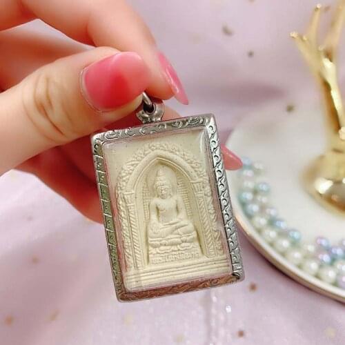 Southeast Asia Thailand Buddhist bring fortune GOOD LUCK health safe Effective protection Sakyamuni Buddha card Pendant Amulet