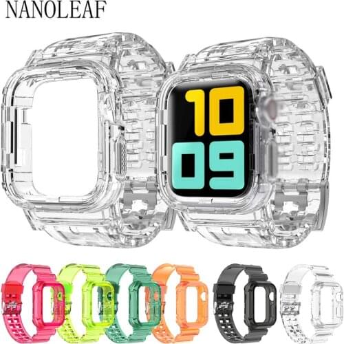 Protective Rugged Case Sport Strap for Apple Watch Band 44MM 42MM Women Men Wristband Compatible with iWatch Series 6 SE 5 4 3 2