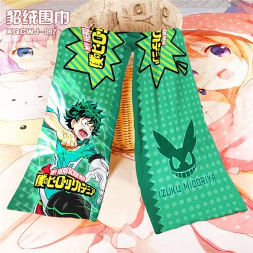 Cosmile My Hero Academia Izuku Midoriya Winter long style scarf warmth green Creative limited cosplay gift