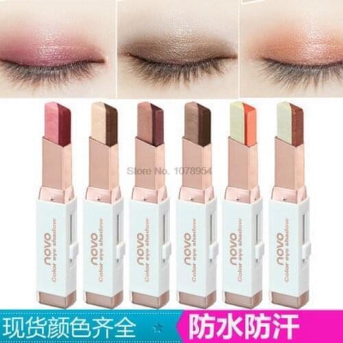 By ems or dhl 200pcs Eyeshadow Stick Double Color Shimmer 6 style Makeup Palette Cosmetic Eye Shadow Cream Pen