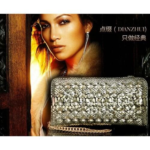 2016 Promotion Freeshipping Small(20-30cm) Zipper New Arrival Acrylic Rhinestone Evening Bag Banquet Pattern Womens Day Clutch