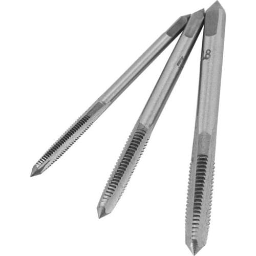 3Pcs/Set M3/M4/M5 Bearing Steel Hand Thread Tap Screw Taps Tool Hand Tap